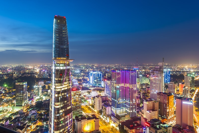 Skyline von Ho-Chi-Minh-Stadt, Vietnam